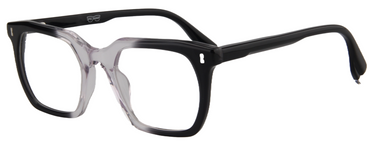 Men Insignia Eyeglasses : Ayuba - Transparent Black - SpecSMART Eye Clinic (Diagonal View)